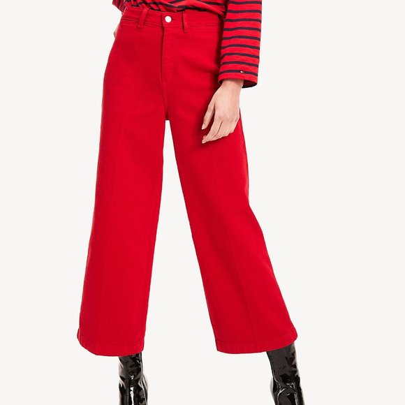 NWT: TOMMY HILFIGER WIDE LEG HIGH WAIST JEAN - Picture 2 of 6